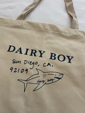 Dairy Boy San Diego Pop up - Study Break Beach Tote in Sandcastle